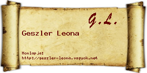 Geszler Leona névjegykártya